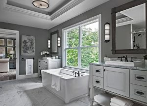 Transitional Bathroom Remodel in Macomb Twp, MI by KSI Kitchen and Bath