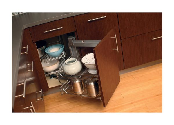 Kitchen Storage Cabinet with Metal Racks Dividers