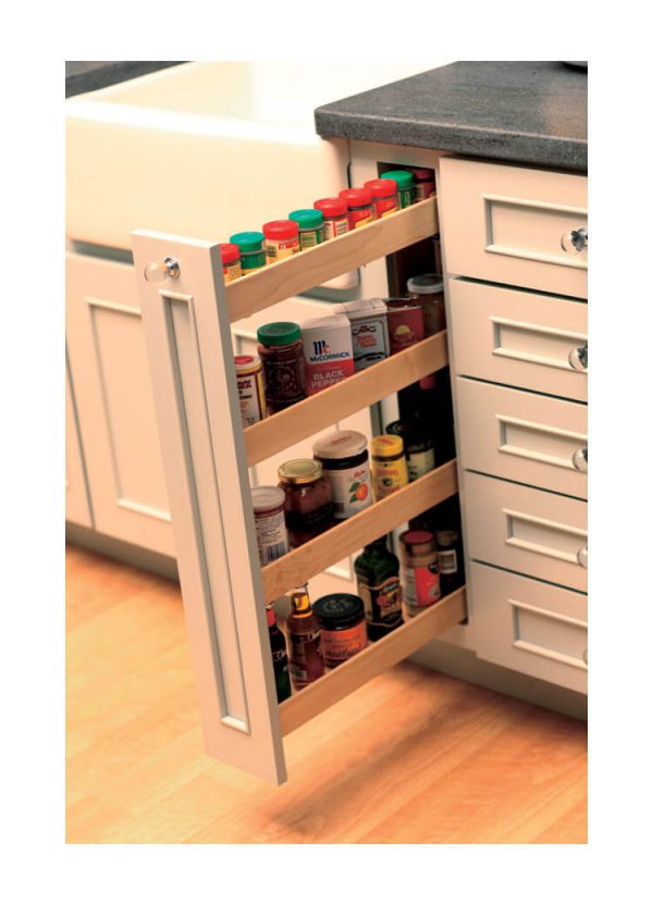 Kitchen Cabinet with Spice Rack Insert