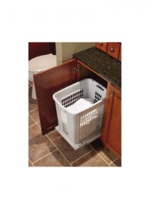 Kitchen Pantry Design with Laundry Basket