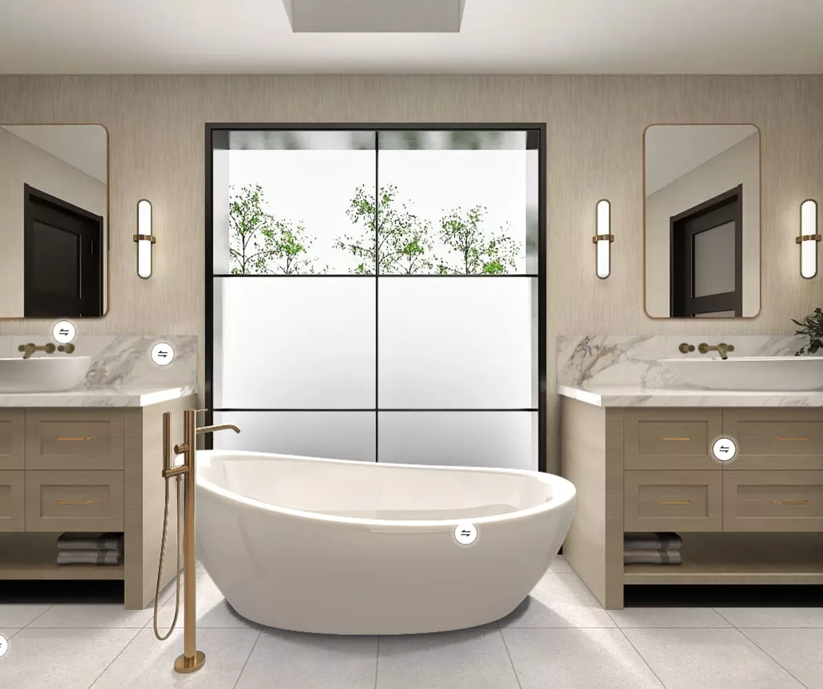 Imagine My Space - Two Vanity Bath with Tub